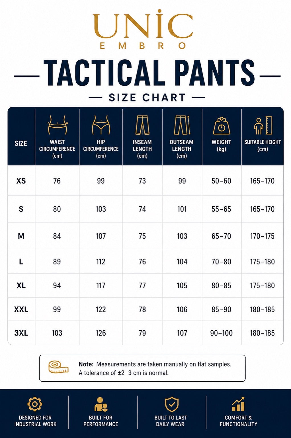 UNIC EMBRO Premium Tactical Pants | Breathable Professional Workwear